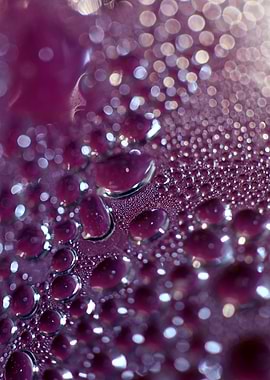 Colorful water droplets