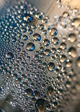 Colorful water droplets