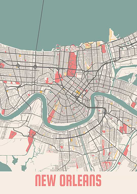 New Orleans Chalk Map