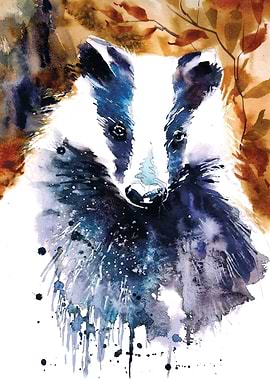 Badger in Autumn