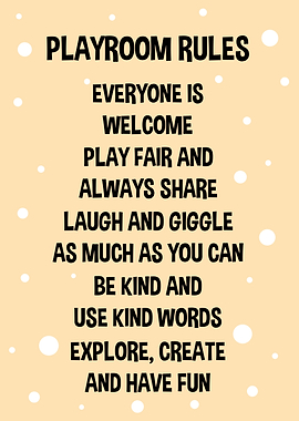 playroom rules