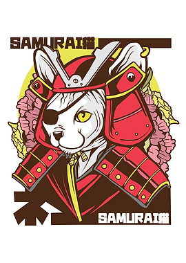 SAMURAI JAPANESE CAT