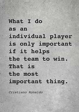 CR7 C Ronaldo Quote L020