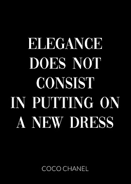 Coco Chanel Quote Elegance