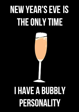 Champagne Pun Bubbly and M