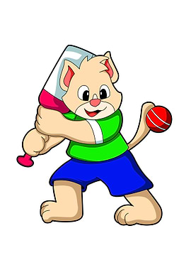 Cat Cricket player Sports