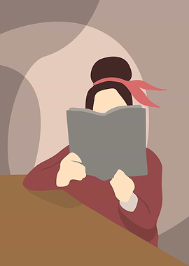 Minimalist Reading Woman