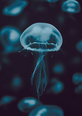 underwater jellyfish sea