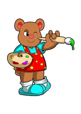 Bear Painter Brush Colours
