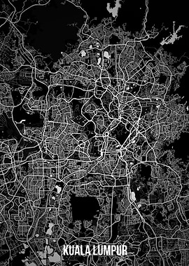 Kuala Lumpur dark map