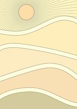 Abstract retro mountains