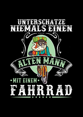 Alten Mann Fahrrad