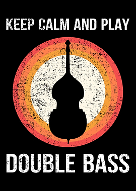 Double Bass Vintage Retro