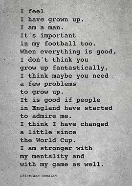 CR7 C Ronaldo Quote L030