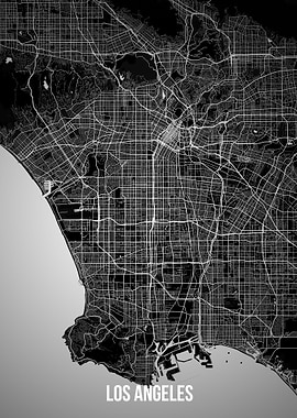 Los Angeles dark map