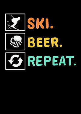 Ski and Beer Drinking