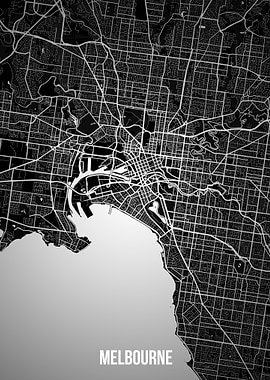 Melbourne dark map