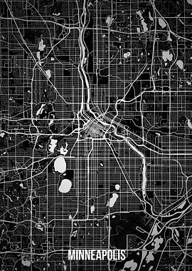 Minneapolis dark map