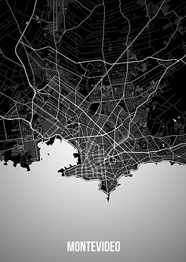 Montevideo dark map