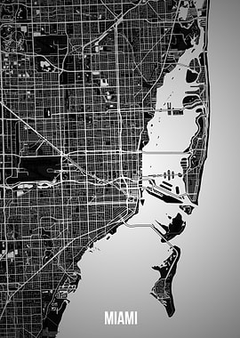 Miami dark map
