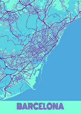 Barcelona Galaxy City Map