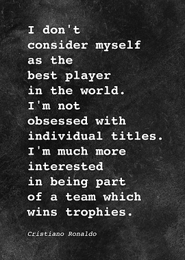 CR7 C Ronaldo Quote D019