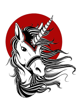 Unicorn Black Red