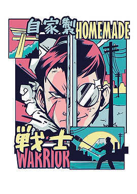 WARRIOR ANIME VAPORWAVE