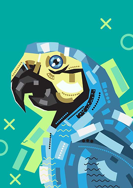 Parrot Pop art painting