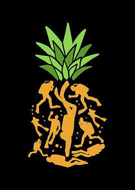 Scuba Divers Pineapple