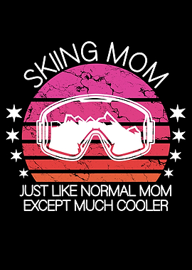 Skiing mom