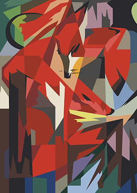 Foxes by Franz Marc