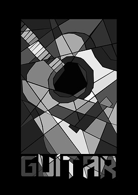 contemporary guitar poster