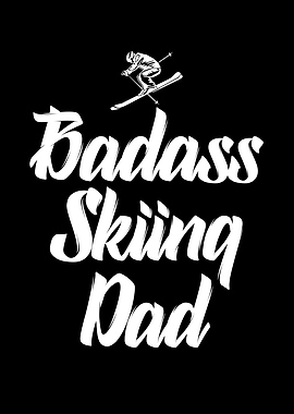 badass skiing dad