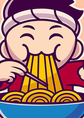 Ramen Food Cartoon Japan