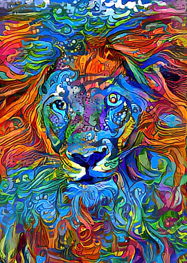 Lion Artwork Savannah