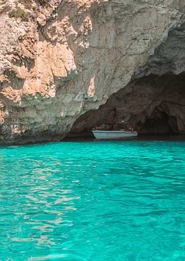 Zante Caves Blue Sea
