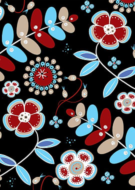 Retro Bohemian Flowers