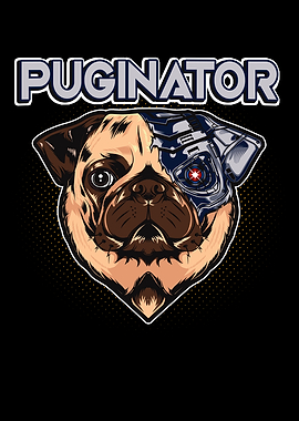 Puginator Funny Robot Pug