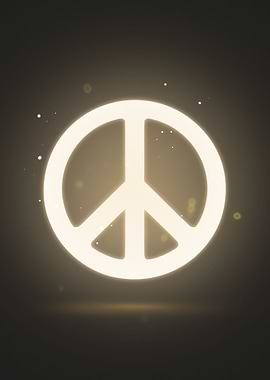 Glowing Peace Symbol