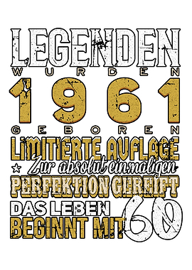 1961 Jahrgang Geschenk