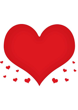 Floating love hearts