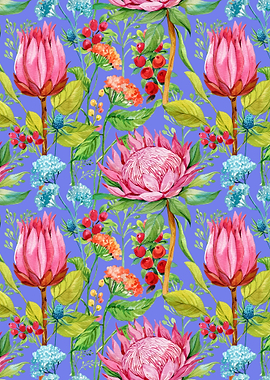 Hummingbird Floral Patt 08