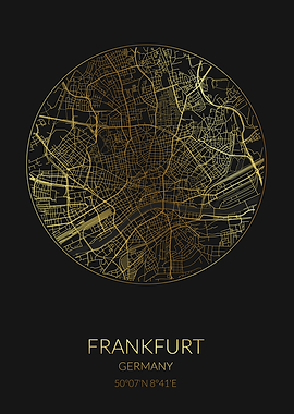Frankfurt Black Gold Map