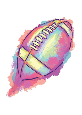 WATERCOLOR FOOTBALL