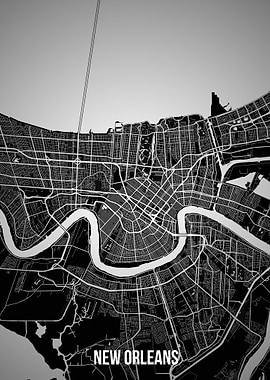 New Orleans dark map