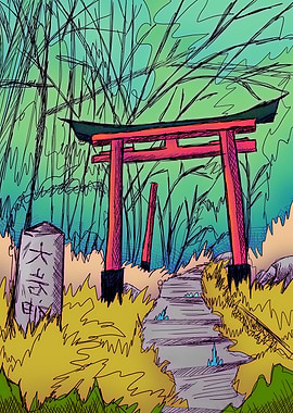 The green bamboo walk