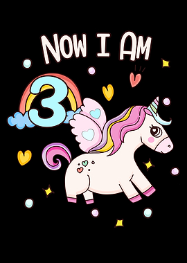 Cute 3rd Birthday Unicorn