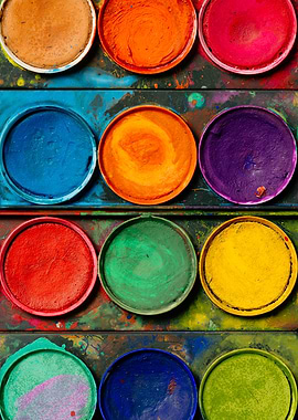 Watercolor paint palette