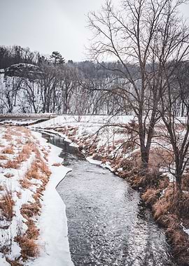 River in Minnesota Winter